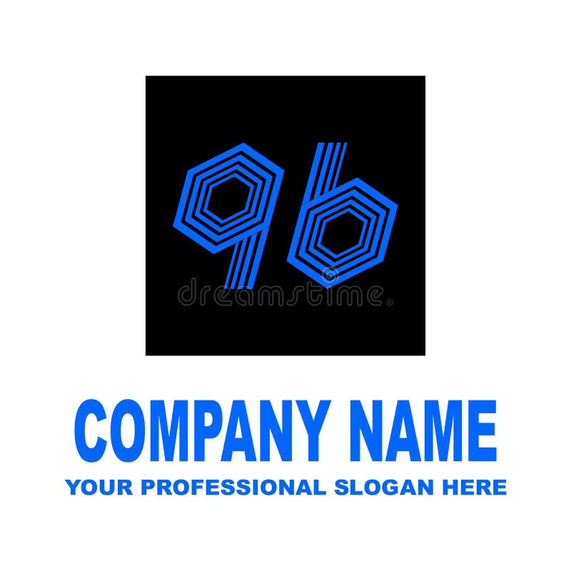 Number Six. Simple Logo in the Stock Illustration Illustration