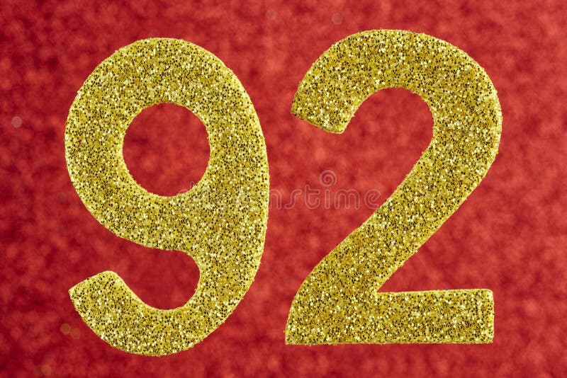 Ninety two. Красивые цифры 92. Yellow two number HD photo.