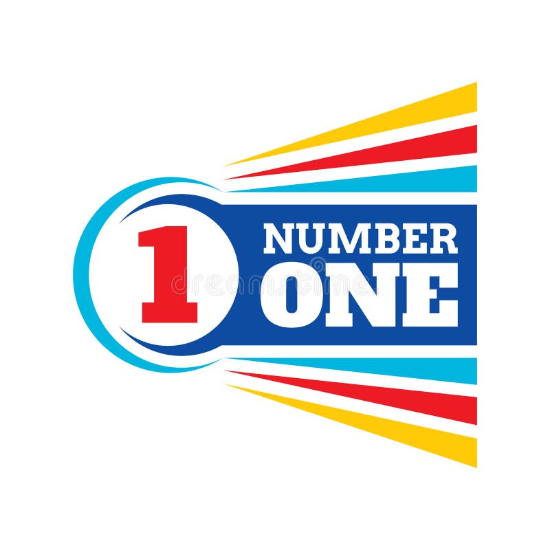 Number One Badge Logo Design. Colorful Graphic Sign Stock Vector ...