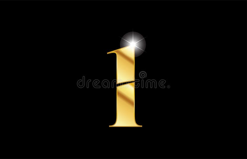 Number 1 One Gold Golden Metal Metallic Logo Icon Design Stock