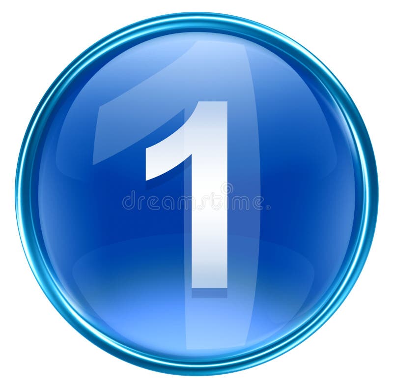 Number one icon blue. stock illustration. Illustration of aqua - 115153863