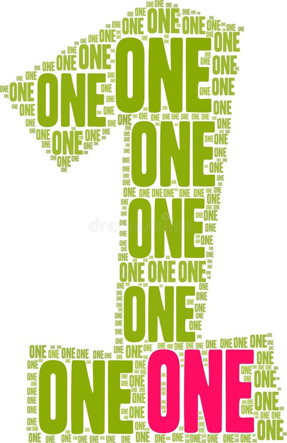Number One Word Cloud stock vector. Illustration of champ - 114098575