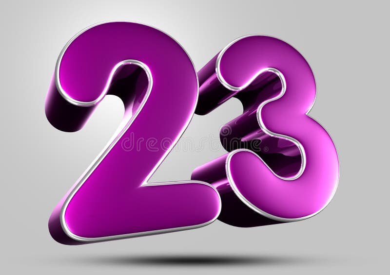 Number 23 purple 3D. stock illustration. Illustration of products ...