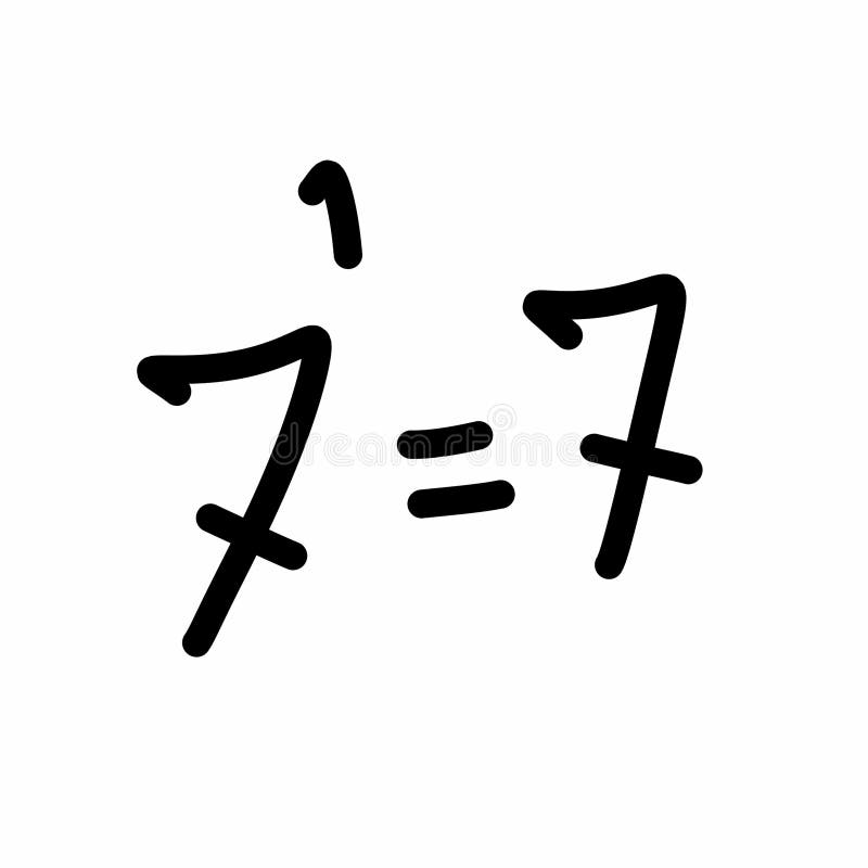 Number seven. hand drawn. illustration vector illustration