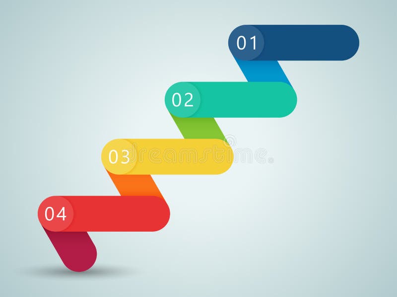 Number Steps 3d Infographic 1 to 4 B royalty free illustration Number Steps 3d Infographic 1 to 4 B royalty free illustration