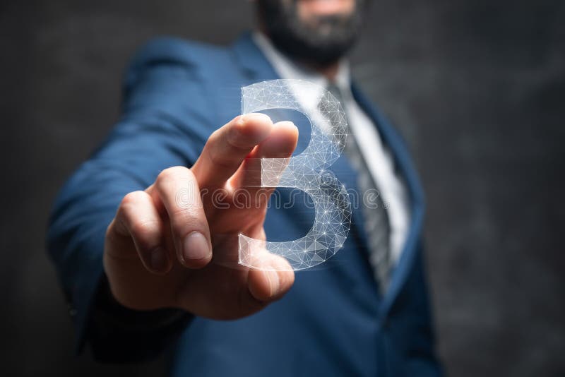 Number three from the net stock photo. Image of icon 261212926