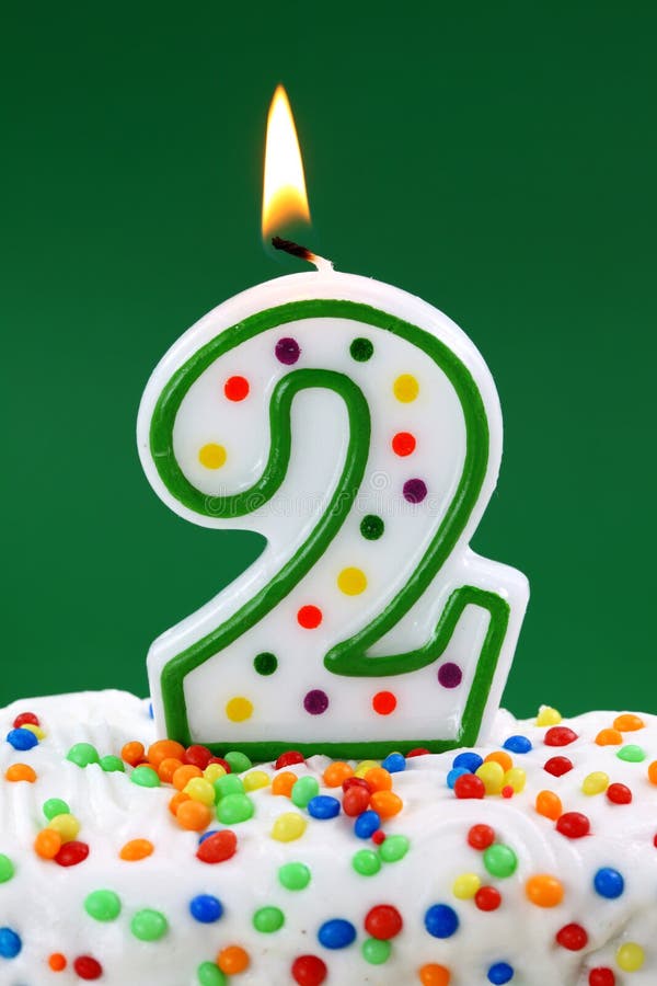 Number two birthday candle stock image. Image of second - 12938775