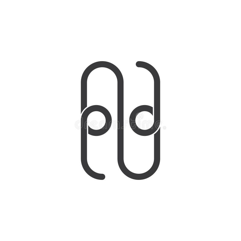 Number Two Letter Z Paper Clip Line Design Logo Vector Stock Vector Illustration of corporate