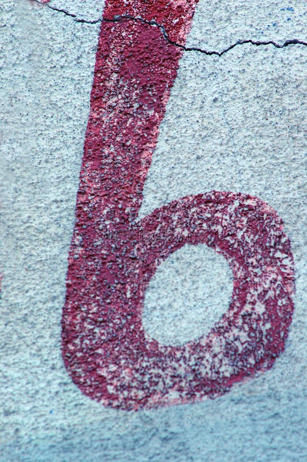 Number 6, of Used, Faded Worn and Tattered Numbers Stock Image - Image ...