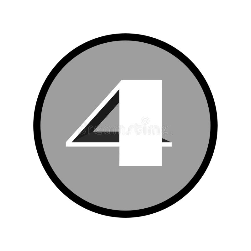 Numbering 123456890 Isolated on White Background Stock