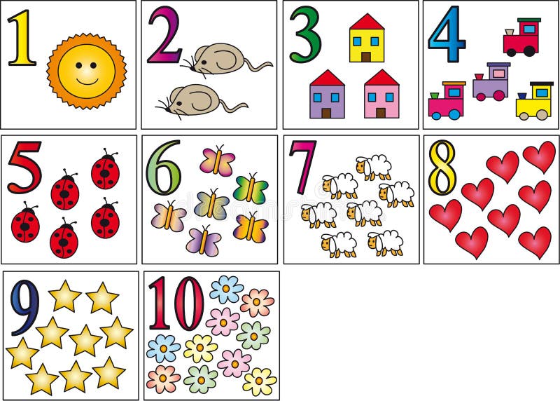 Numbers vector illustration