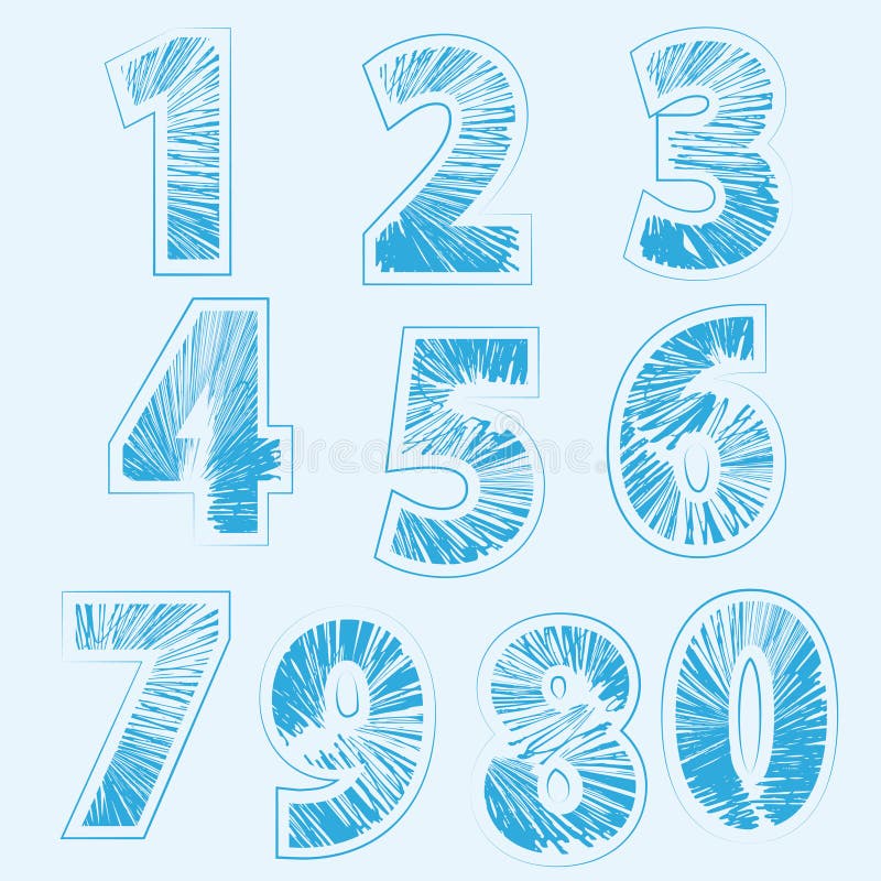 Numbers royalty free illustration