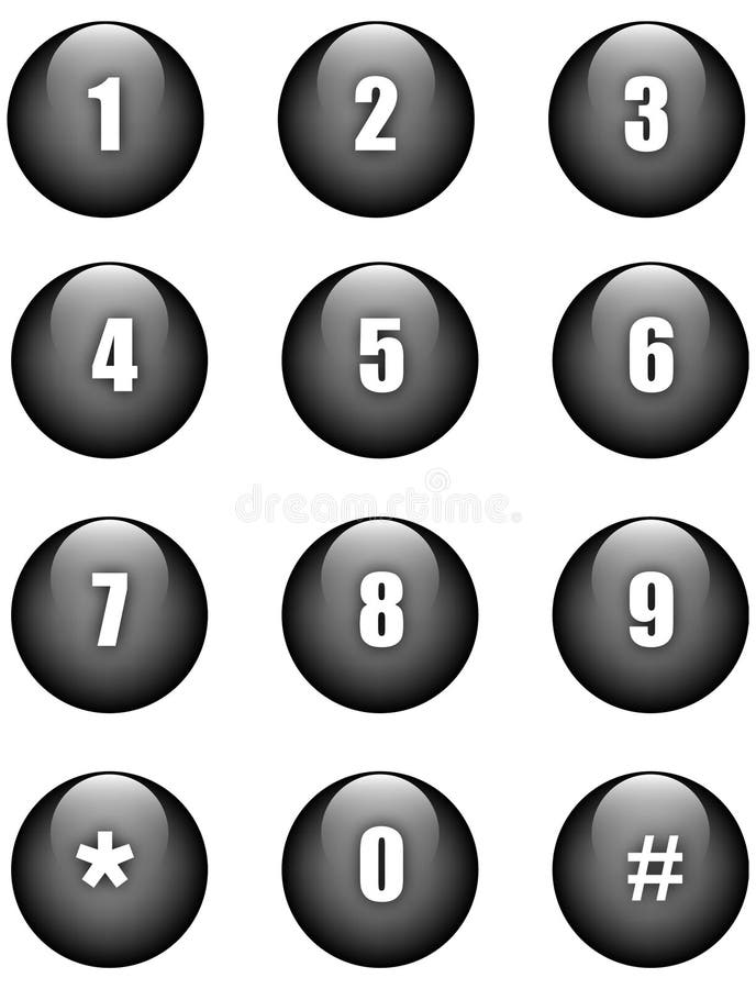 Numbers buttons