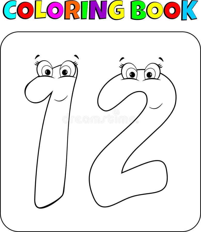Download Numbers Coloring Book For Children Stock Vector Illustration Of Vector Cartoon 198518885
