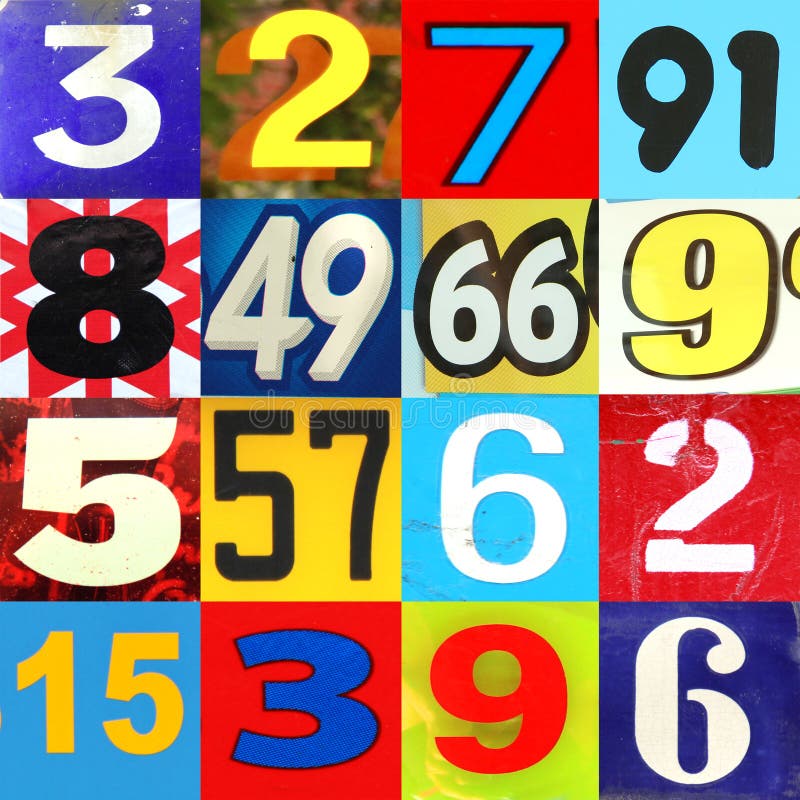 Numbers In Different Colors Stock Image Image Of Font Colors 129136567