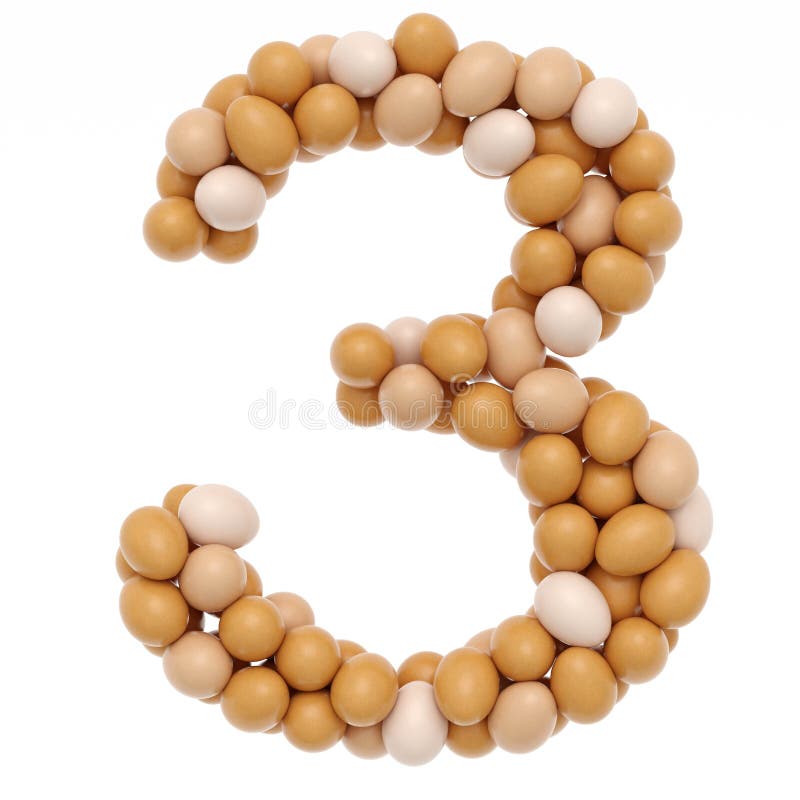 Numbers from eggs stock image. Image of food, figure 142920793