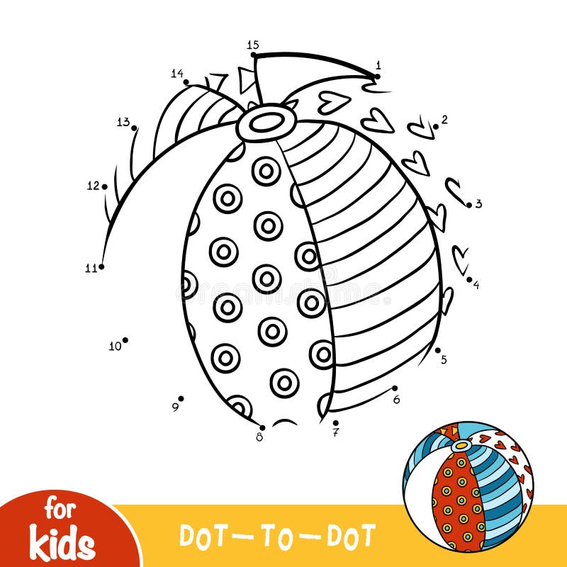 Beach Ball Color by Number Coloring Page - Simple Fun for Kids