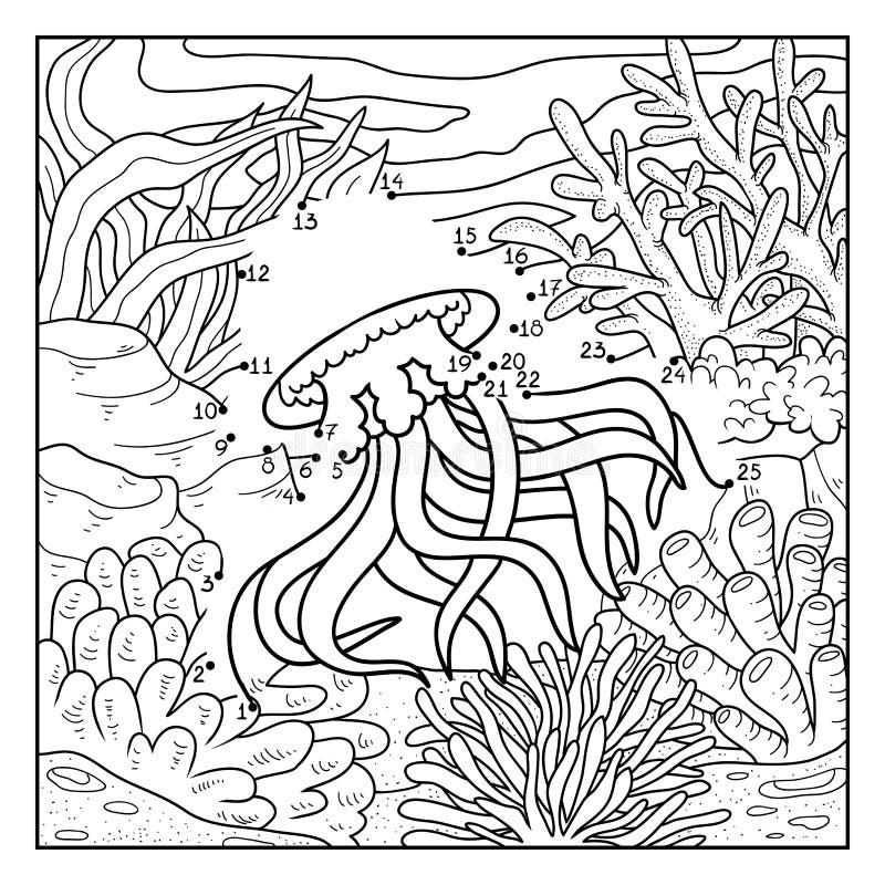 Numbers game (jellyfish) stock vector. Illustration of pink - 64574424