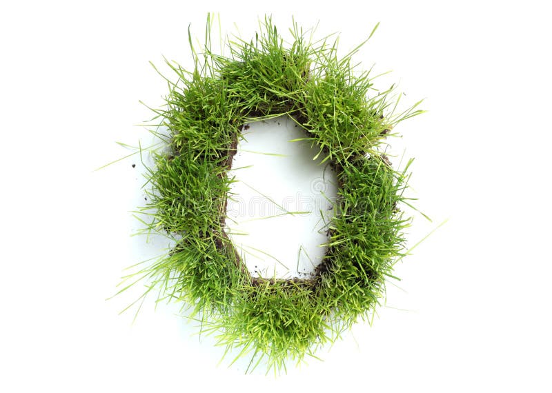 Numbers made of grass royalty free stock images