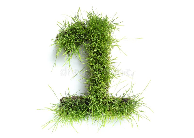 Numbers made of grass royalty free stock photos