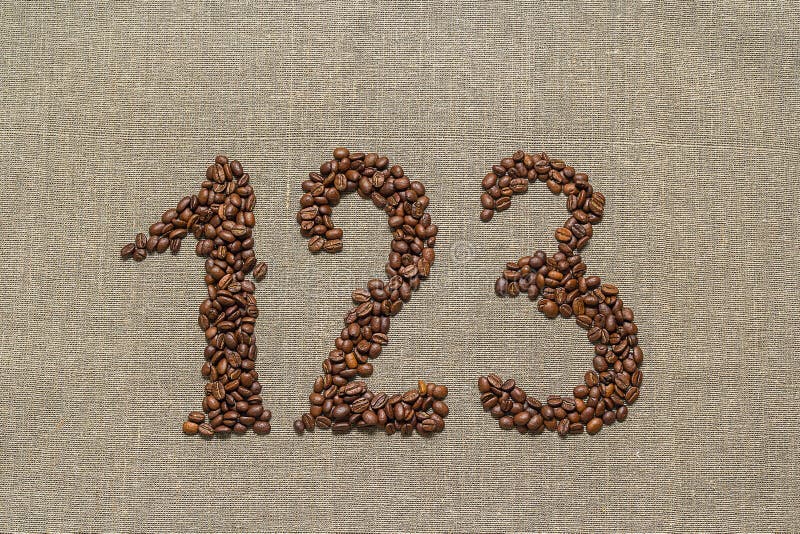 Numbers One Two Three Coffee Beans Stock Photos Free & RoyaltyFree