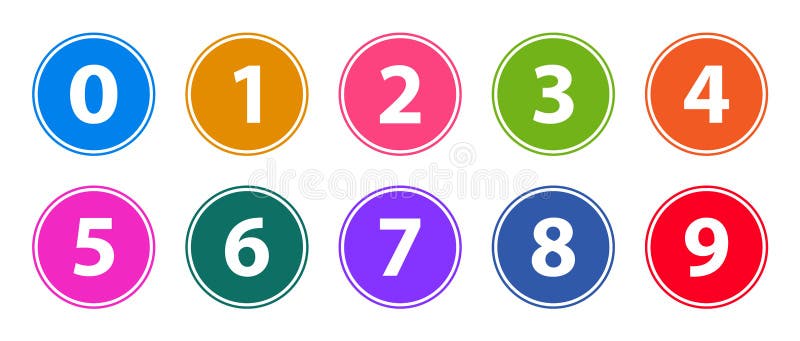 Numbers one two three 1 2 3 Stock Illustration