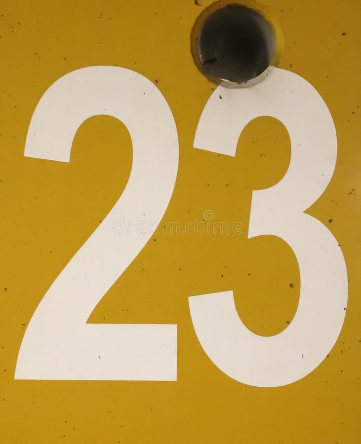 Numbers Painted on Concrete and Asphalt Surfaces Stock Photo Image of
