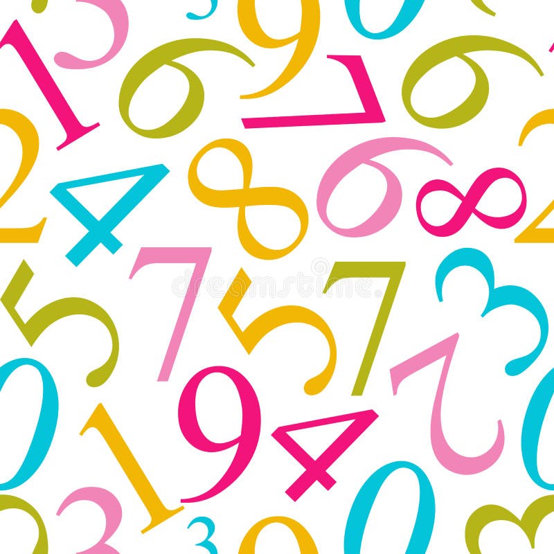 Numbers Seamless Pattern Background Vector Stock Vector Illustration of global, cyberspace