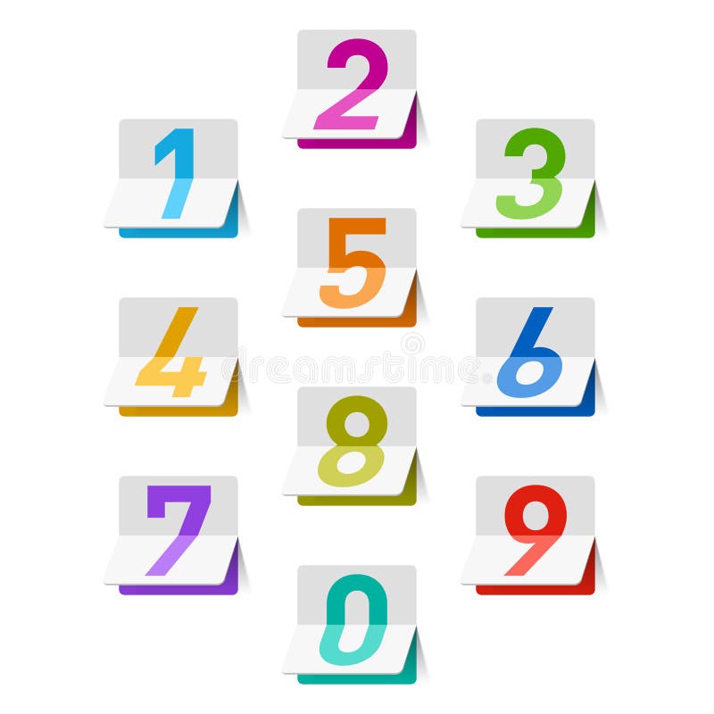 Download Numbers set stock vector. Illustration of count, shiny - 25465545