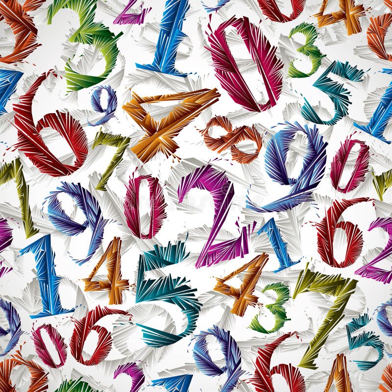 Numera il reticolo senza giunte. illustrazione di stock Numera il reticolo senza giunte. illustrazione di stock