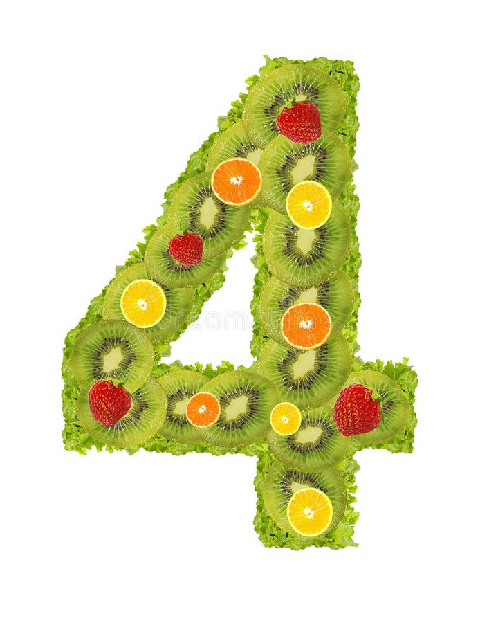Numeral from fruit - 4