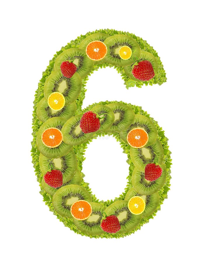 Numeral from fruit - 6