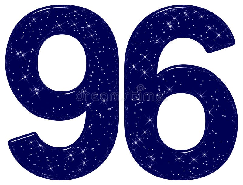 Numeral 96, Six, 96, Six, Star Sky Texture Imitation