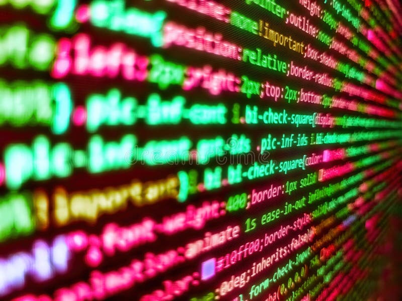 Numeri verdi. app di origine tecnologica. programmazione di un concetto di algoritmo astratto del flusso di lavoro. schermata di p fotografia stock