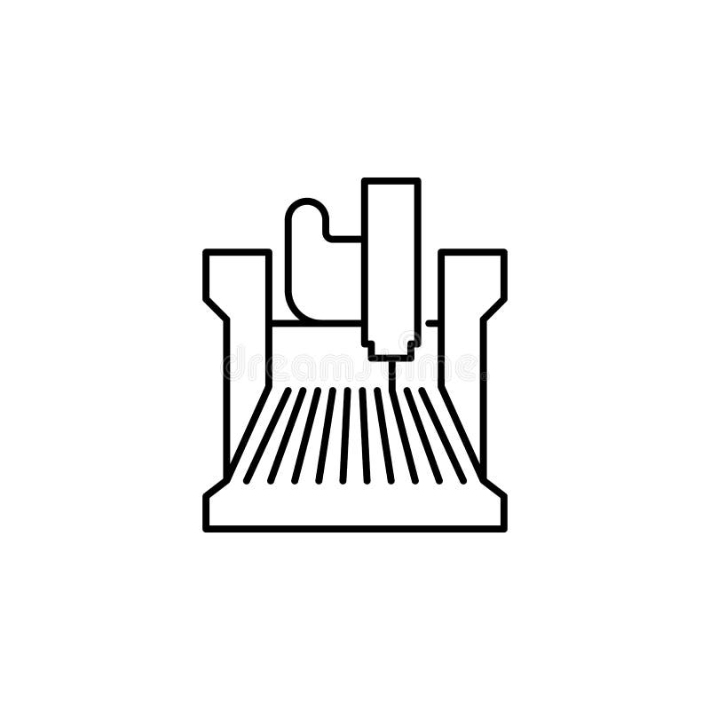 Numerical icon. Element of laser application in production for mobile concept and web apps illustration. Thin line icon for royalty free illustration