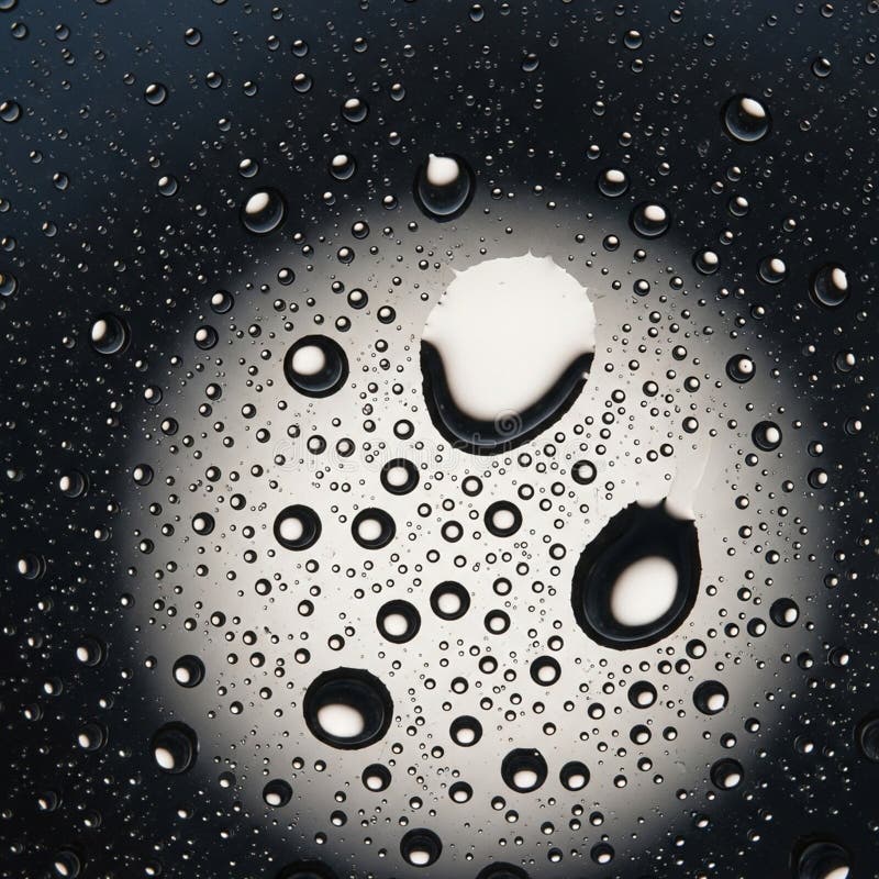Numerous water droplets on a smooth, reflective surface create a mesmerizing vector illustration