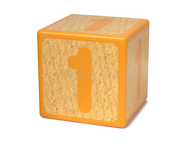 Numéro 1 - bloc de l'alphabet des enfants. images libres de droits Numéro 1 - bloc de l'alphabet des enfants. images libres de droits