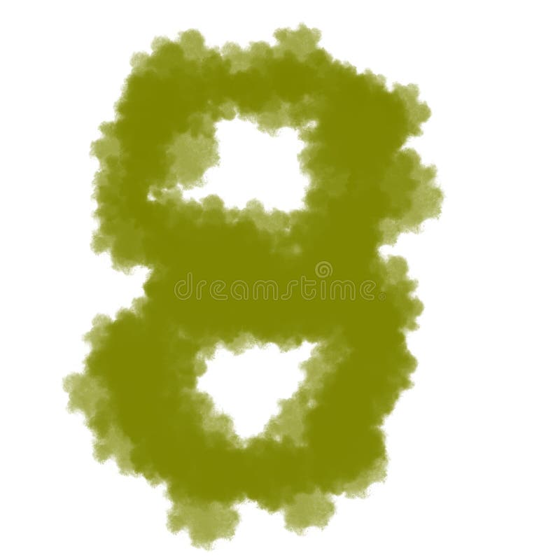 Numéro de forêt vert 8 illustration libre de droits