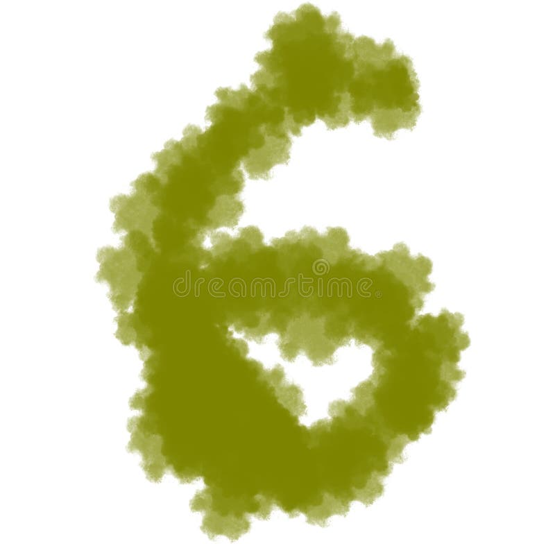 Numéro de forêt vert 6 illustration stock