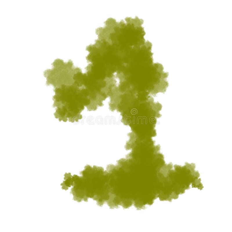 Numéro de forêt vert 1 illustration stock