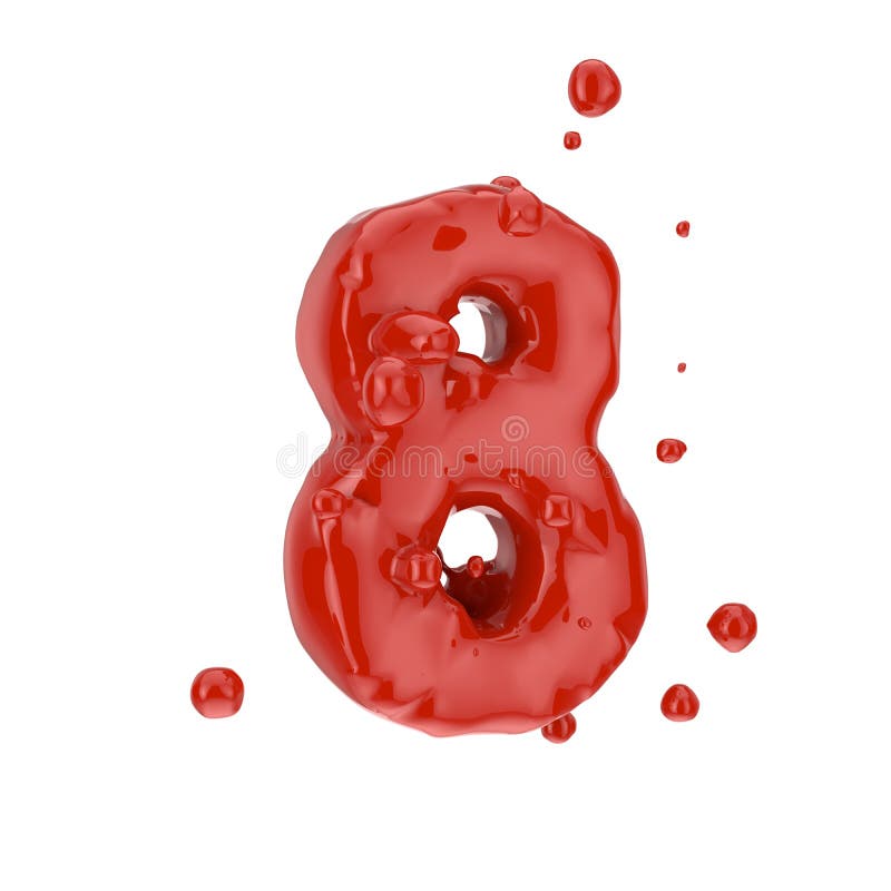 Numărul 8 de identificare pe fond alb stock illustration