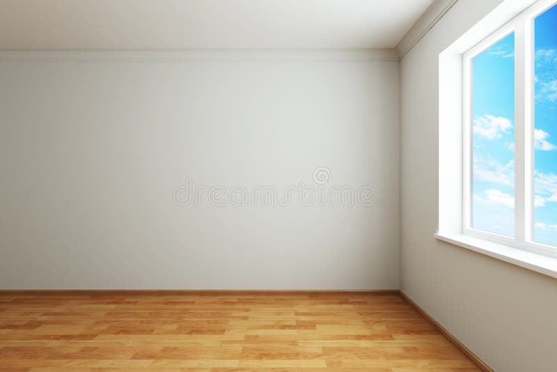 Nuova Stanza Vuota Con La Finestra Illustrazione di Stock