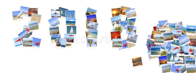 2018 nuovi anni Due mila diciotto I numeri sono fatti dei paesaggi della costa di mar Mediterraneo fotografia stock libera da diritti 2018 nuovi anni Due mila diciotto I numeri sono fatti dei paesaggi della costa di mar Mediterraneo fotografia stock libera da diritti