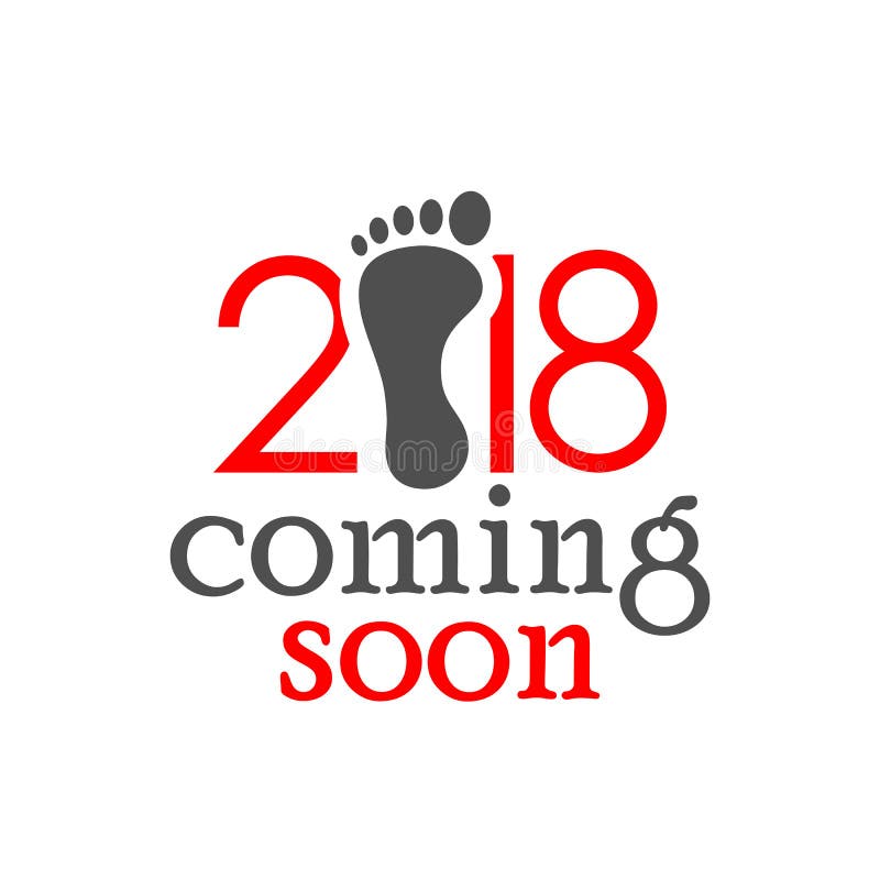 Nuovo anno 2018 che viene presto progettazione di carta di vettore royalty illustrazione gratis Nuovo anno 2018 che viene presto progettazione di carta di vettore royalty illustrazione gratis