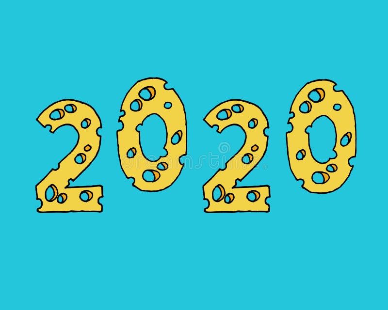 Nuovo anno 2020 illustrazione vettoriale Nuovo anno 2020 illustrazione vettoriale