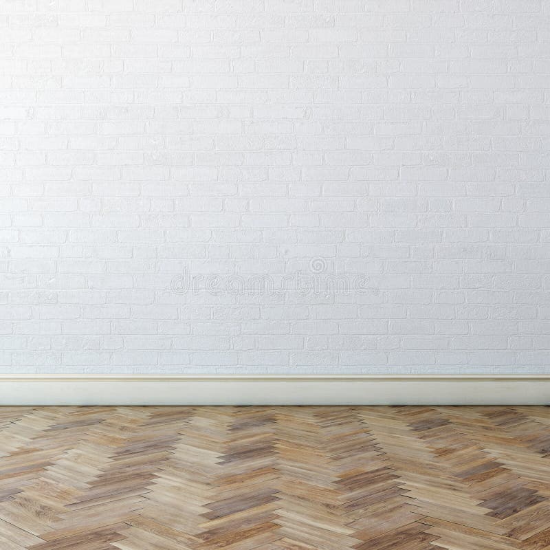 Nuovo interno con la parete bianca ed il parquet classico fotografie stock libere da diritti Nuovo interno con la parete bianca ed il parquet classico fotografie stock libere da diritti