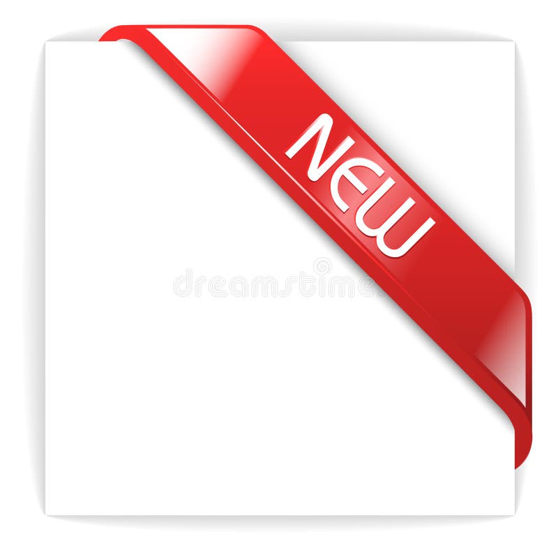 Nuovo nastro d'angolo rosso vetroso royalty illustrazione gratis Nuovo nastro d'angolo rosso vetroso royalty illustrazione gratis