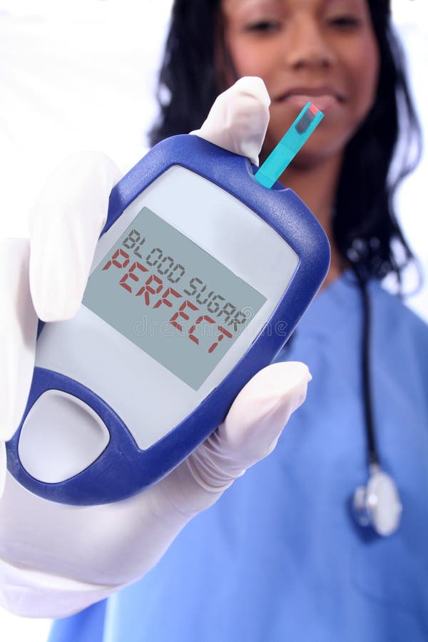 Nurse and a Diabetic Finger Stick Stock Image Image of monitor, lady