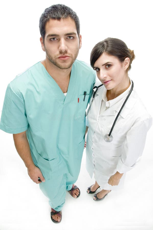 Nurse and doctor aerial view