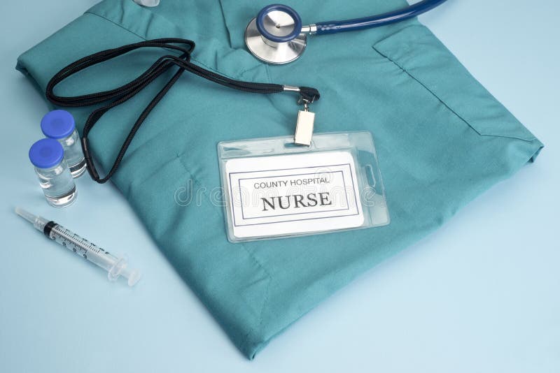 Nurse ID stock image. Image of coat, medical, identification 54310571